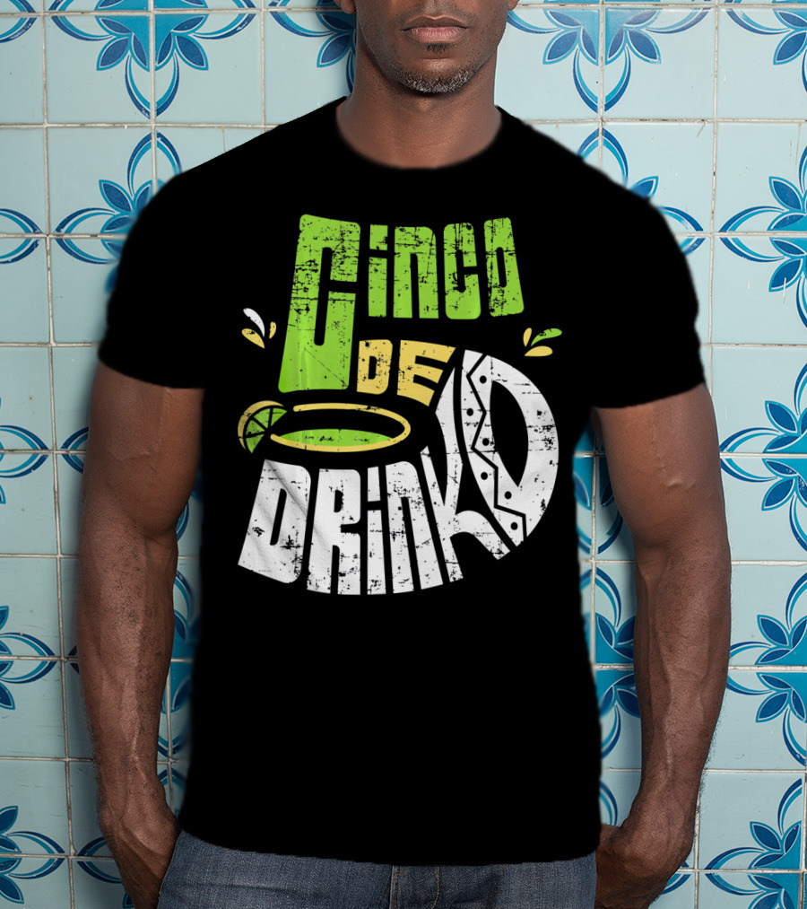Cinco De Mayo Fiesta Cinco De Drinko Lime And Tequila T-Shirt