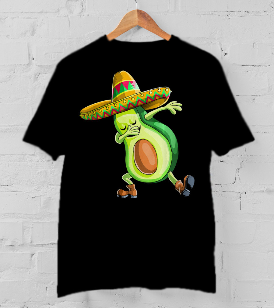 Cinco De Mayo Dancing Avocado With Sombrero T-Shirt