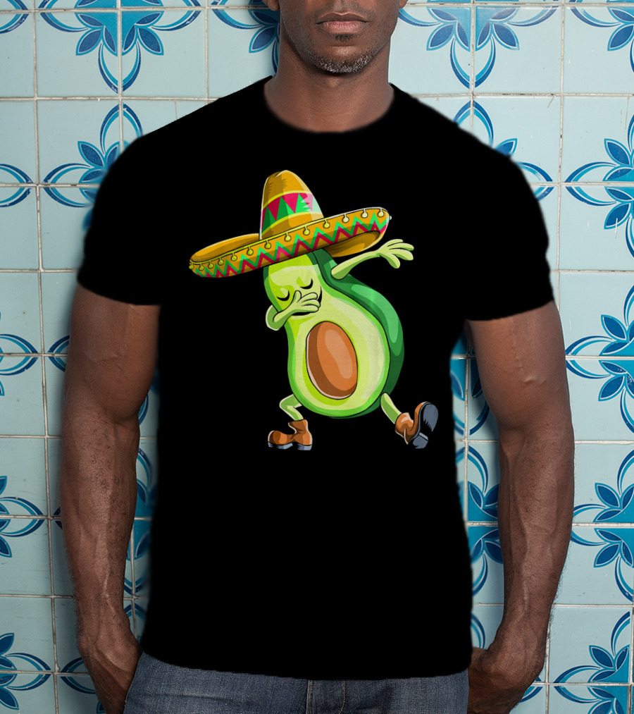 Cinco De Mayo Dancing Avocado With Sombrero T-Shirt