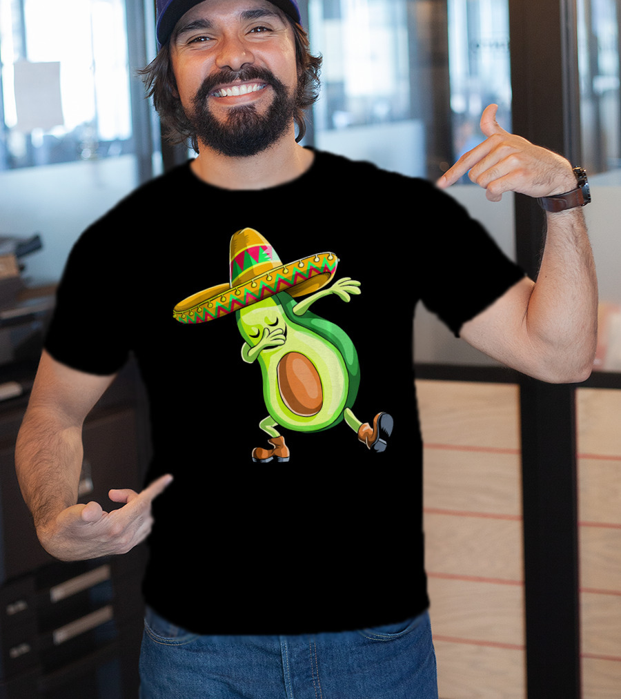 Cinco De Mayo Dancing Avocado With Sombrero T-Shirt