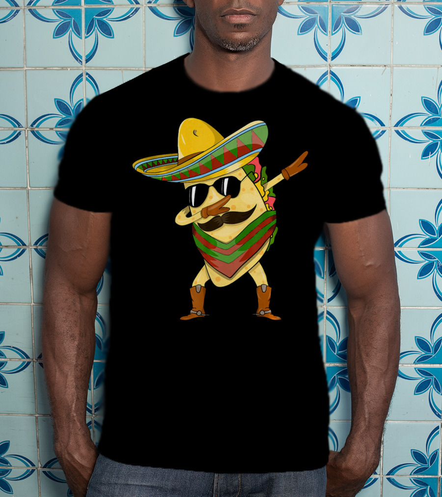 Dabbing Taco Sombrero Cinco De Mayo T-Shirt