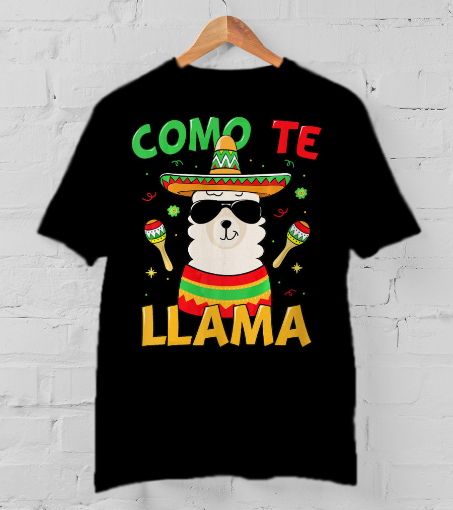 Como Te Llama Llama Cinco De Mayo No Prob T-Shirt