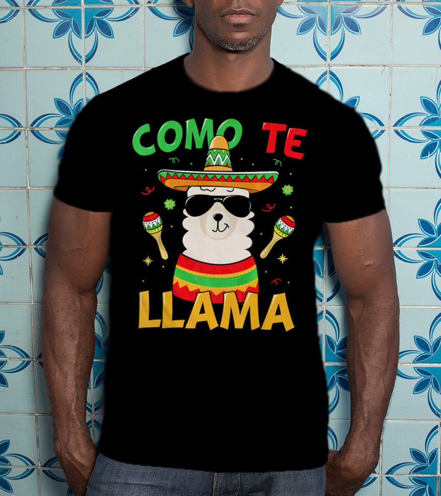Como Te Llama Llama Cinco De Mayo No Prob T-Shirt