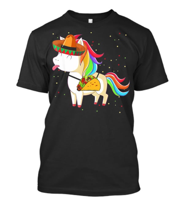 Sombrero Taco Unicorn Cinco De Mayo T-Shirt