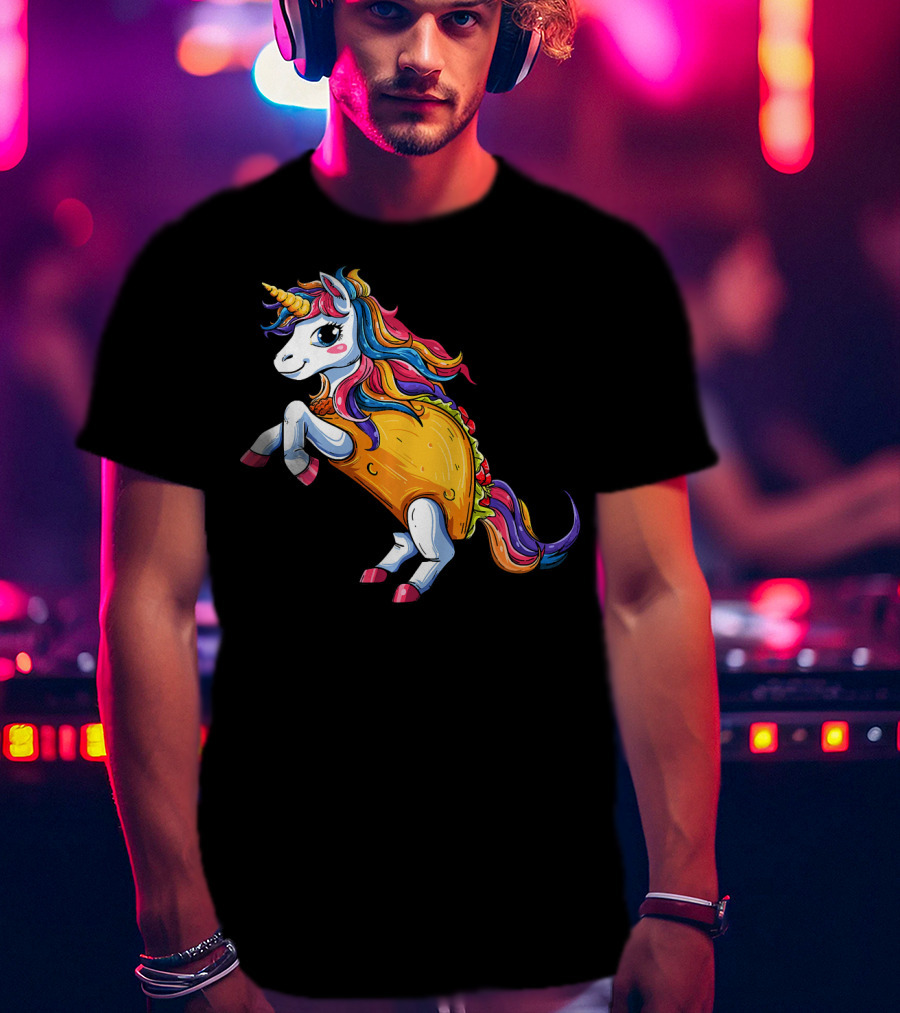Unicorn Tacos Cinco De Mayo Rainbow Magic T-Shirt