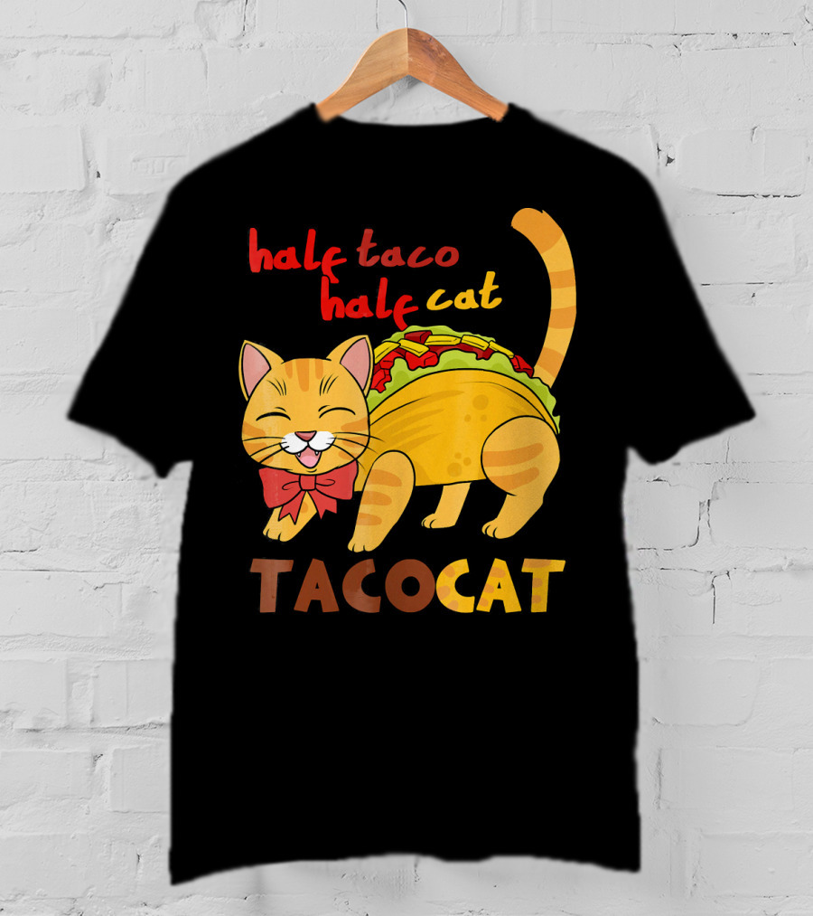 Half Taco Half Cat TacoCat Cinco De Mayo Taco T-Shirt