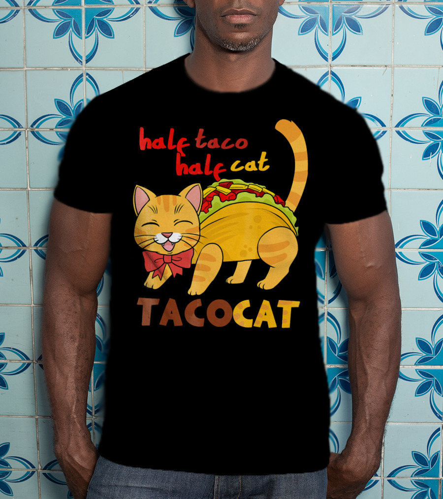 Half Taco Half Cat TacoCat Cinco De Mayo Taco T-Shirt
