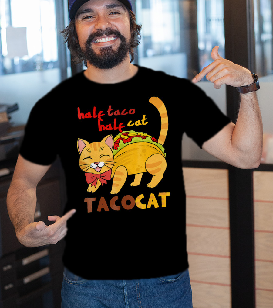 Half Taco Half Cat TacoCat Cinco De Mayo Taco T-Shirt