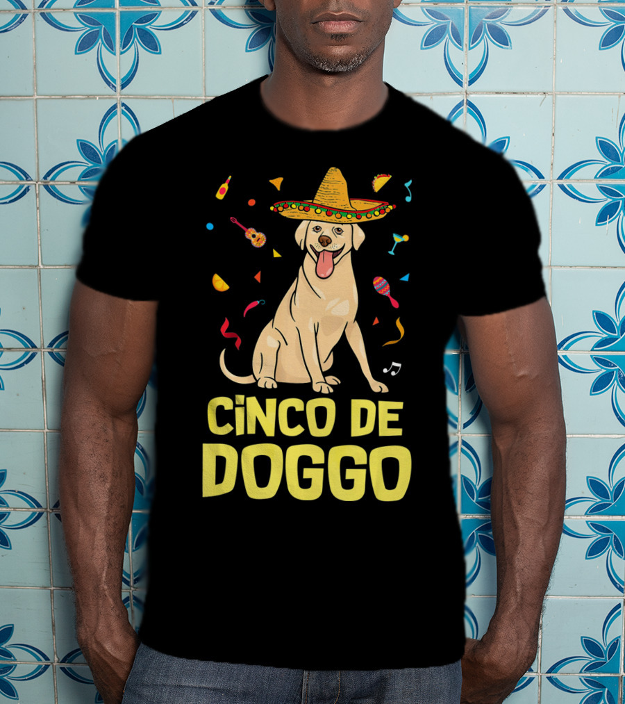 Cinco De Doggo Funny Taco Sombrero Labrador T-Shirt