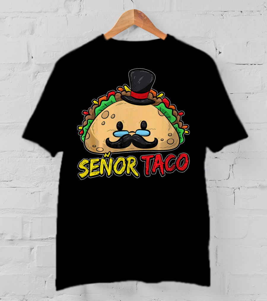 Señor Taco Mustache Cinco De Mayo T-Shirt