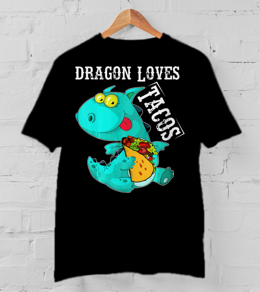 Dragon Loves Tacos Cinco De Mayo Taco T-Shirt