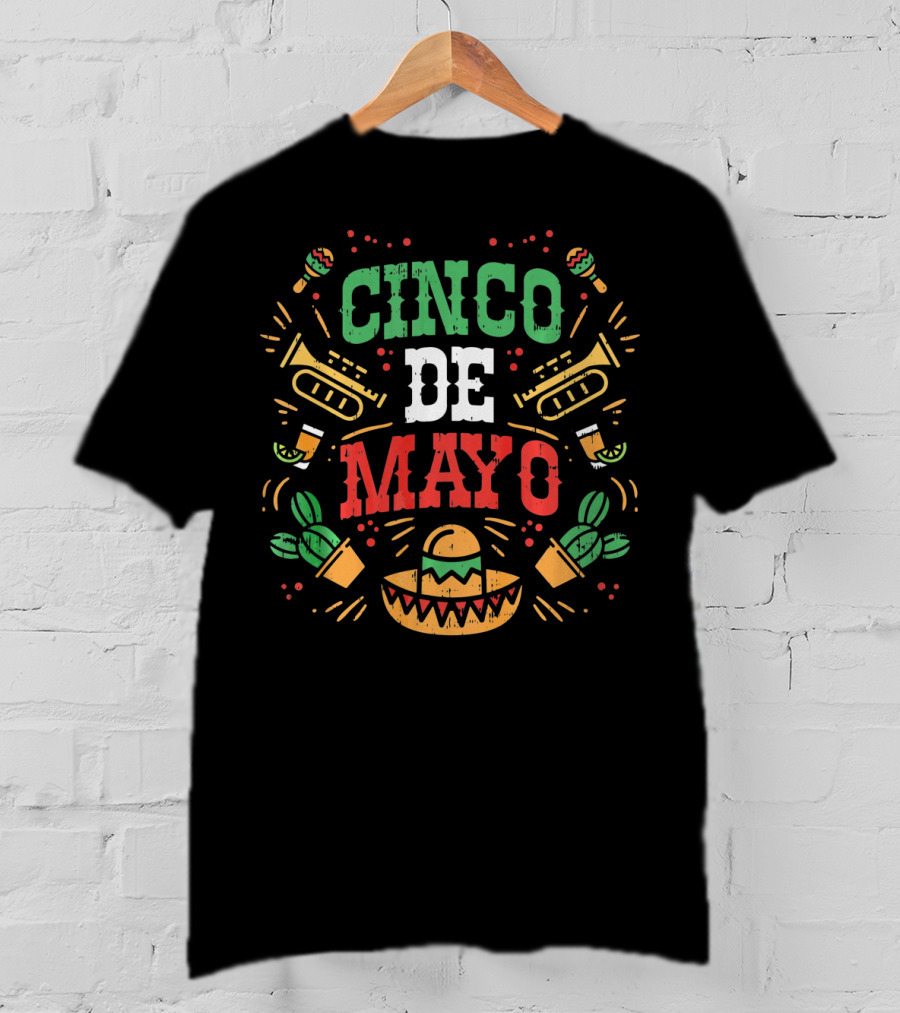 Cinco De Mayo Music Festival Party Funny Mexican T-Shirt