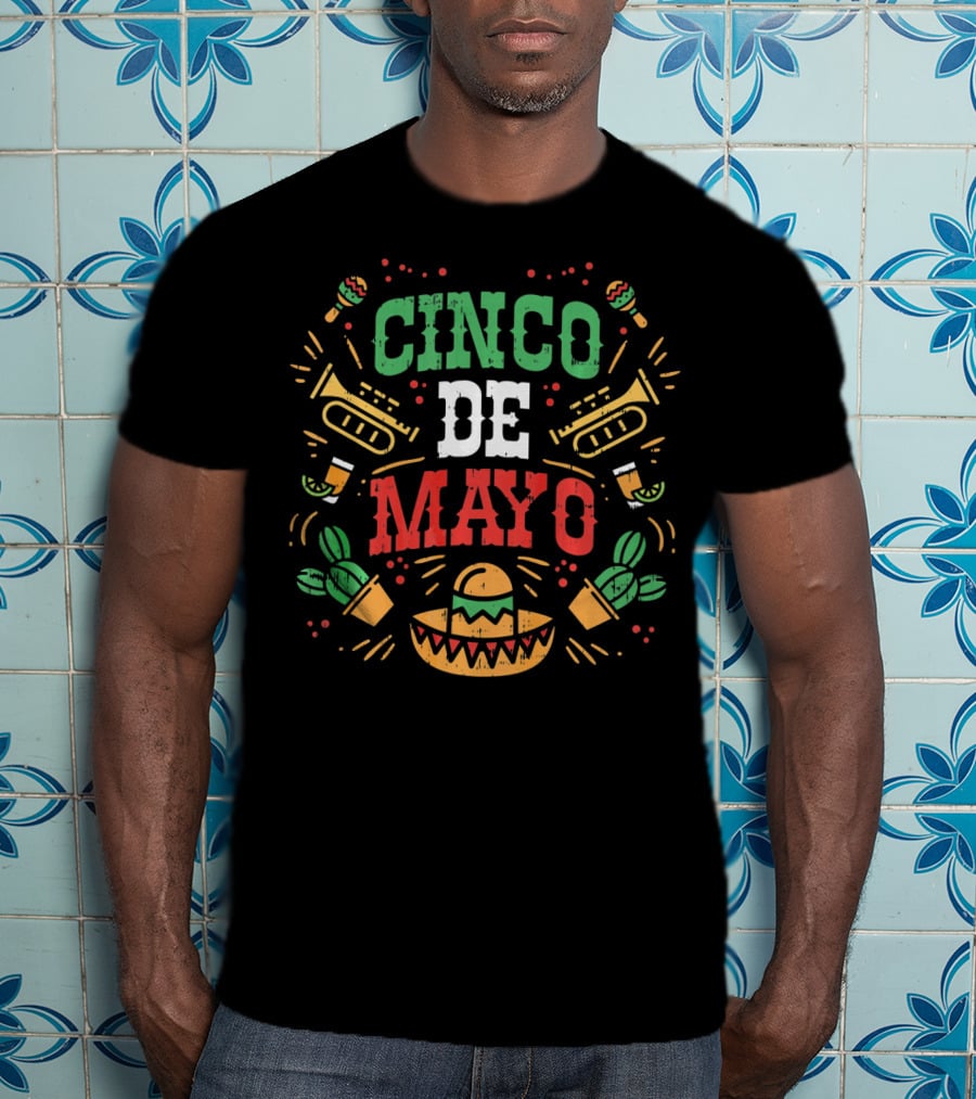 Cinco De Mayo Music Festival Party Funny Mexican T-Shirt