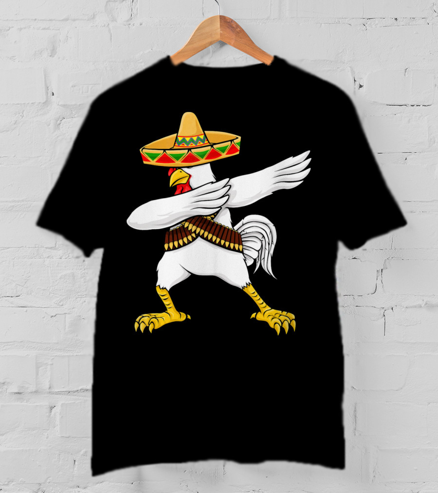 Cinco De Mayo Chicken Sombrero Dabbing Dab T-Shirt