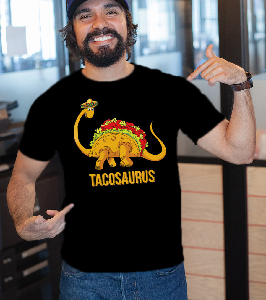 Tacosaurus Funny Cinco De Mayo Dinosaur Sombrero Tac T-Shirt