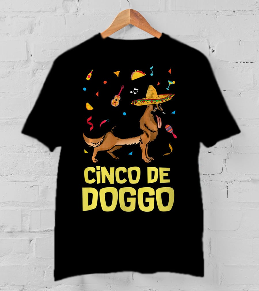 Cinco De Doggo Taco Sombrero German Shepherd T-Shirt