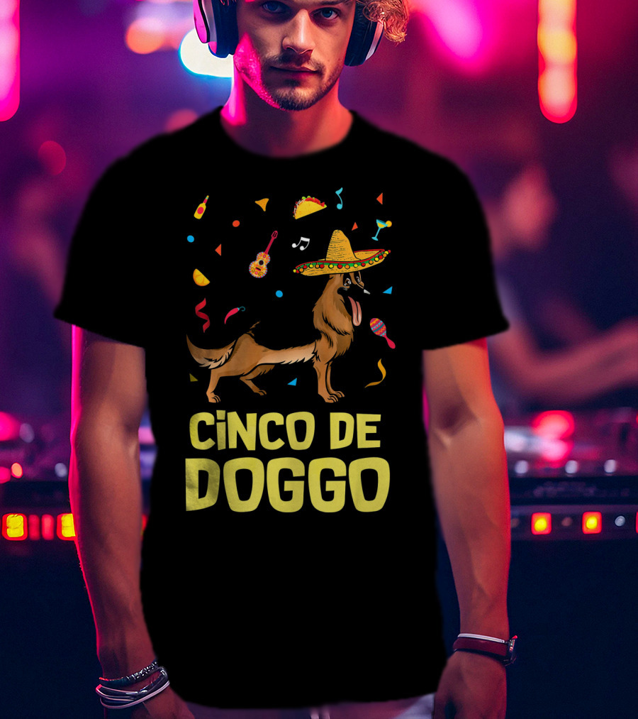 Cinco De Doggo Taco Sombrero German Shepherd T-Shirt