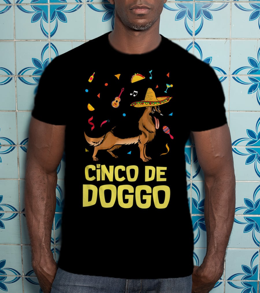 Cinco De Doggo Taco Sombrero German Shepherd T-Shirt