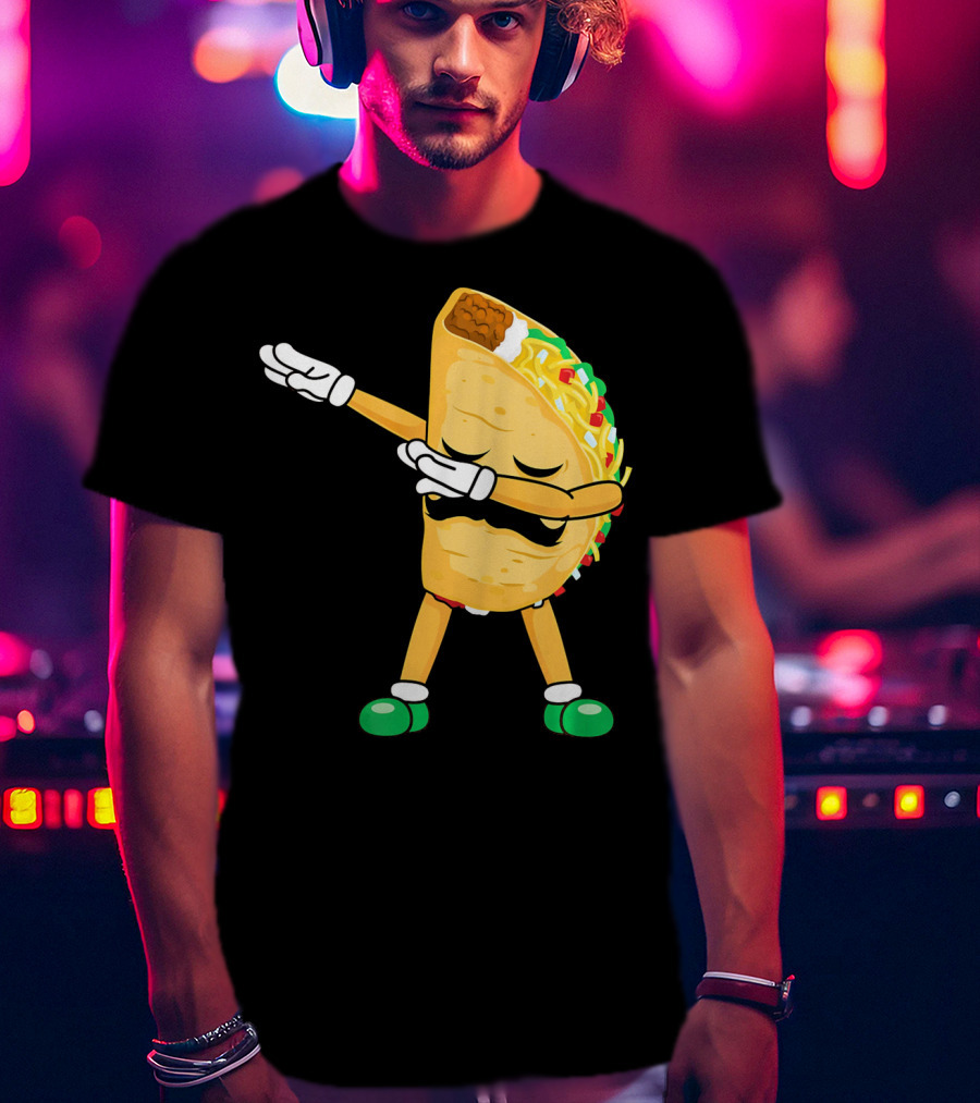 Dabbing Taco Mexican Cinco De Mayo Dab T-Shirt