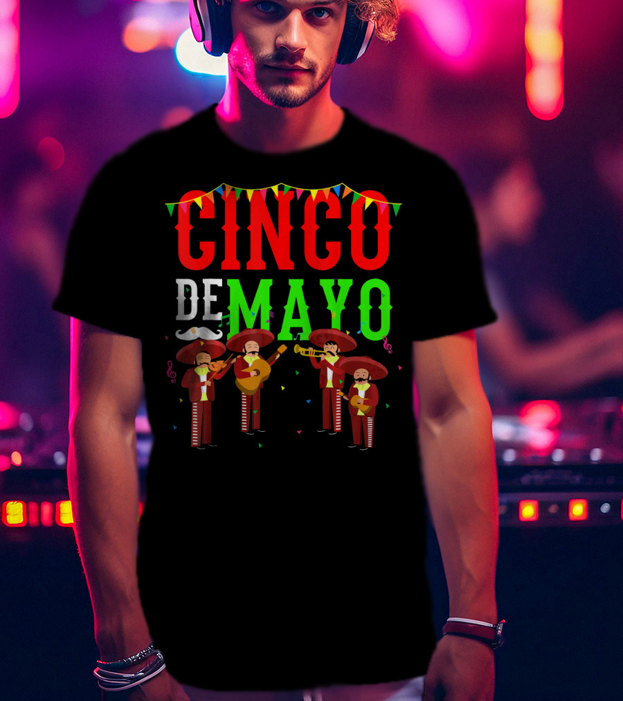 Cinco De Mayo Mariachi Men Mexico T-Shirt