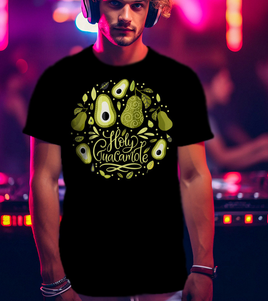 Holy Guacamole Avocado Lover Vegan Delight T-Shirt
