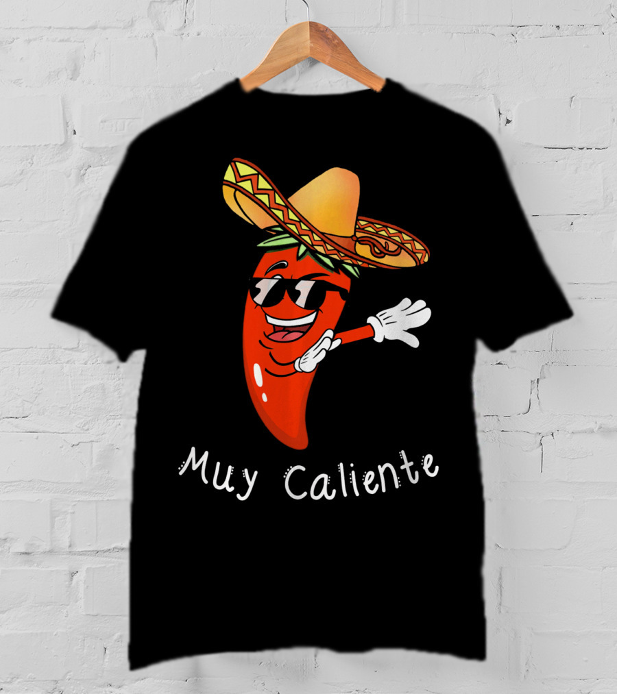 Muy Caliente Dabbing Jalapeno Cinco De Mayo T-Shirt
