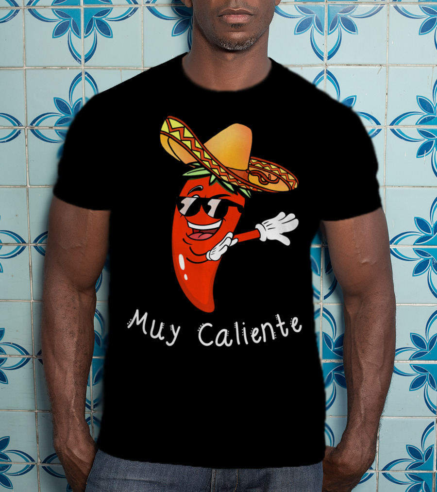 Muy Caliente Dabbing Jalapeno Cinco De Mayo T-Shirt