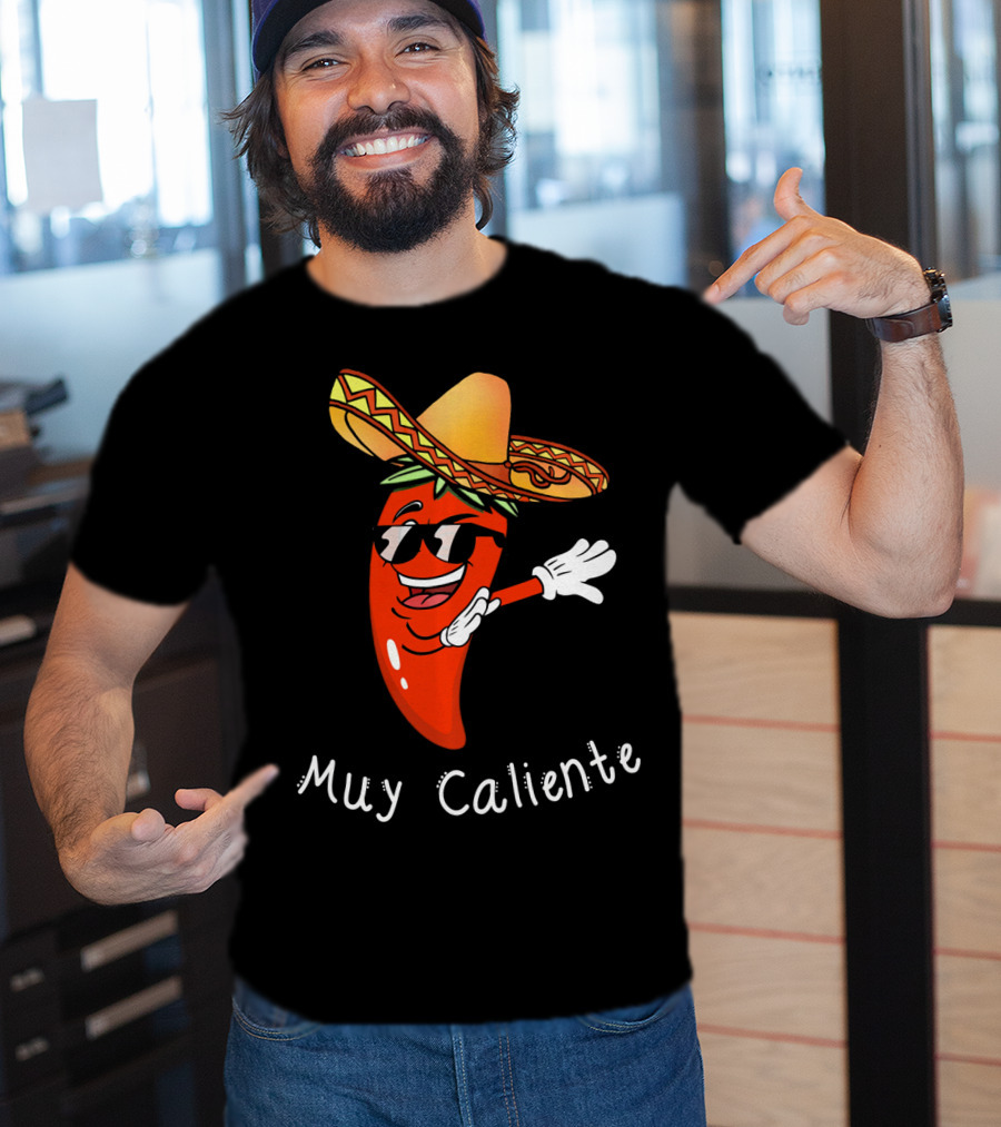 Muy Caliente Dabbing Jalapeno Cinco De Mayo T-Shirt
