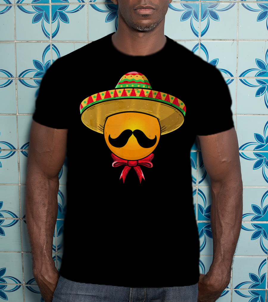 Cinco De Mayo Mexican Sombrero Ping Pong Mustache T-Shirt