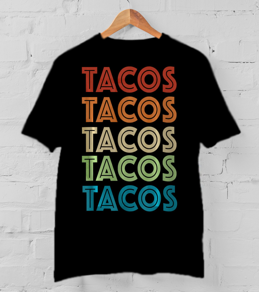Cinco De Mayo Vintage Tacos Retro Typography T-Shirt