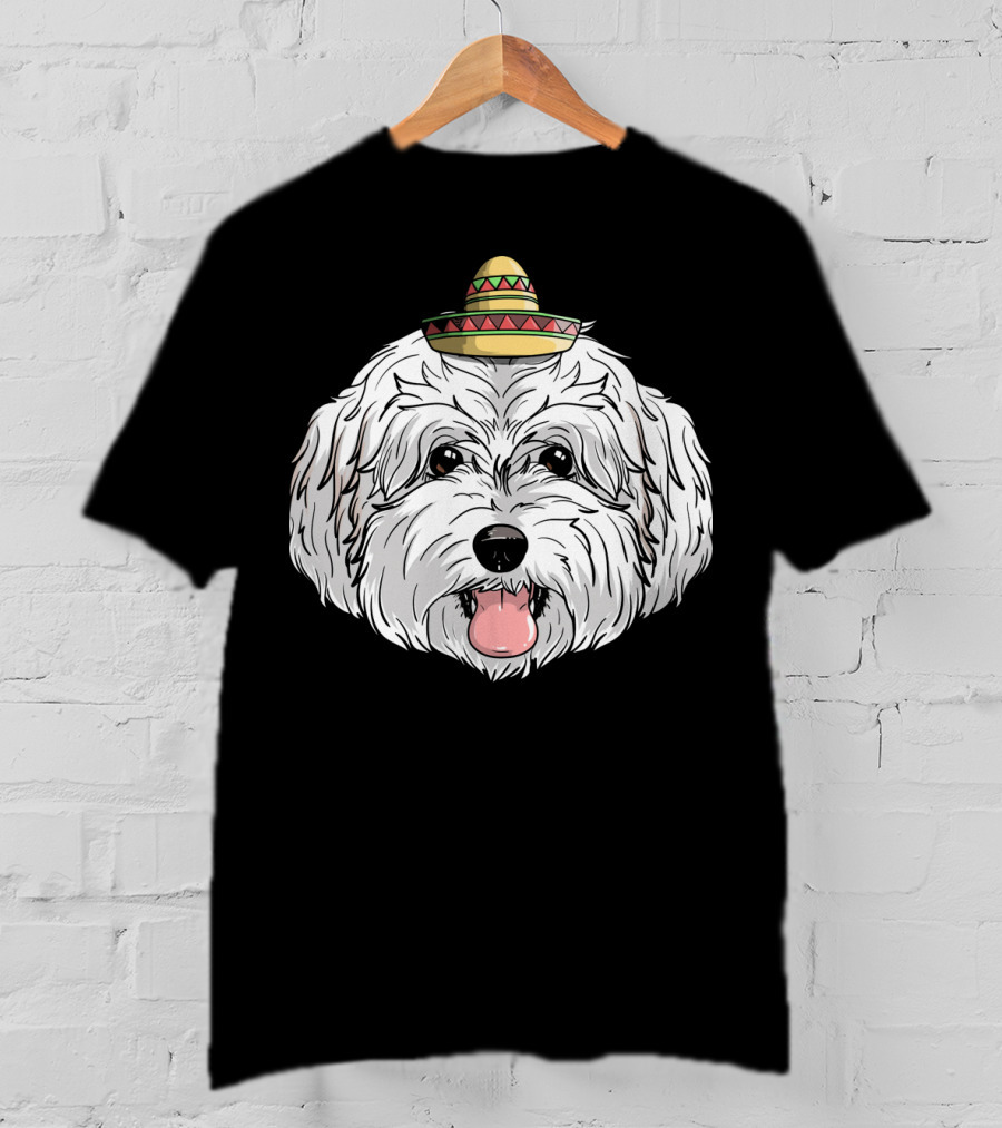 Maltipoo Dog Sombrero Fiesta Cinco De Mayo T-Shirt