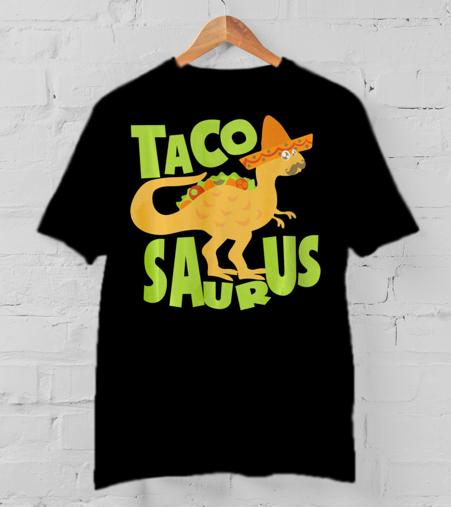 Cinco De Mayo Taco Tacosa Dinosaur Tacosaurus Sombrero T-Shirt