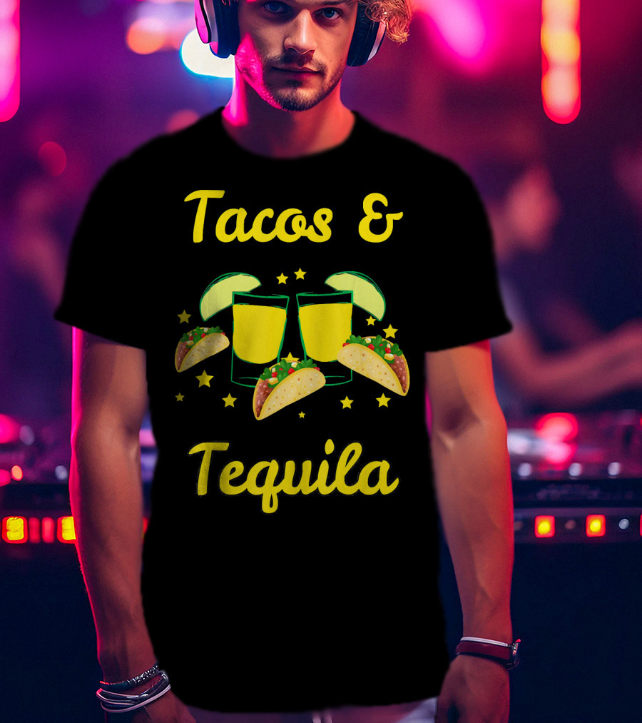 Cinco De Mayo Tacos Tequila Emoji T-Shirt