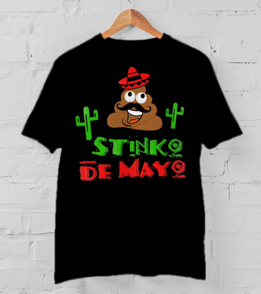 Stinko De Mayo Emoji Cactus Fun T-Shirt
