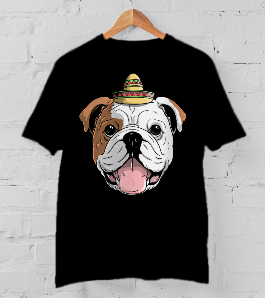 Boxer Dog Sombrero Cinco De Mayo Fiesta Fun T-Shirt
