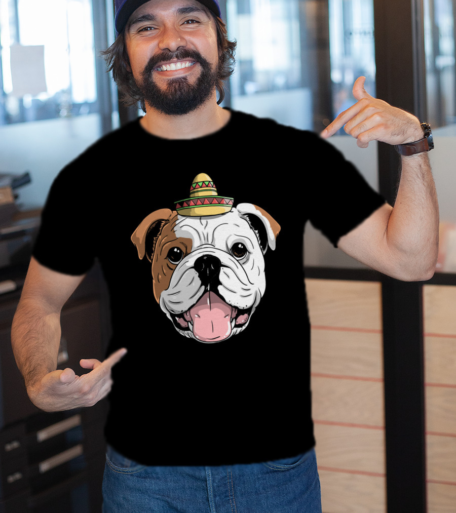 Boxer Dog Sombrero Cinco De Mayo Fiesta Fun T-Shirt