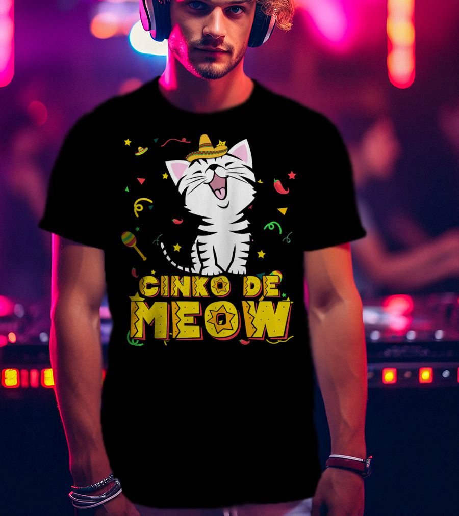 Cinco De Meow Cat Sombrero T-Shirt