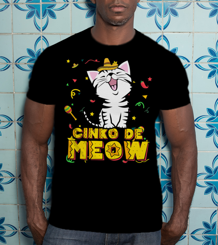 Cinco De Meow Cat Sombrero T-Shirt