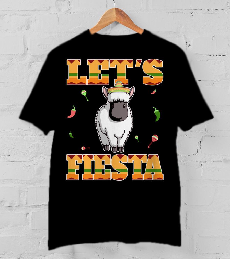 Let's Fiesta Sheep Cinco De Mayo Mexican T-Shirt