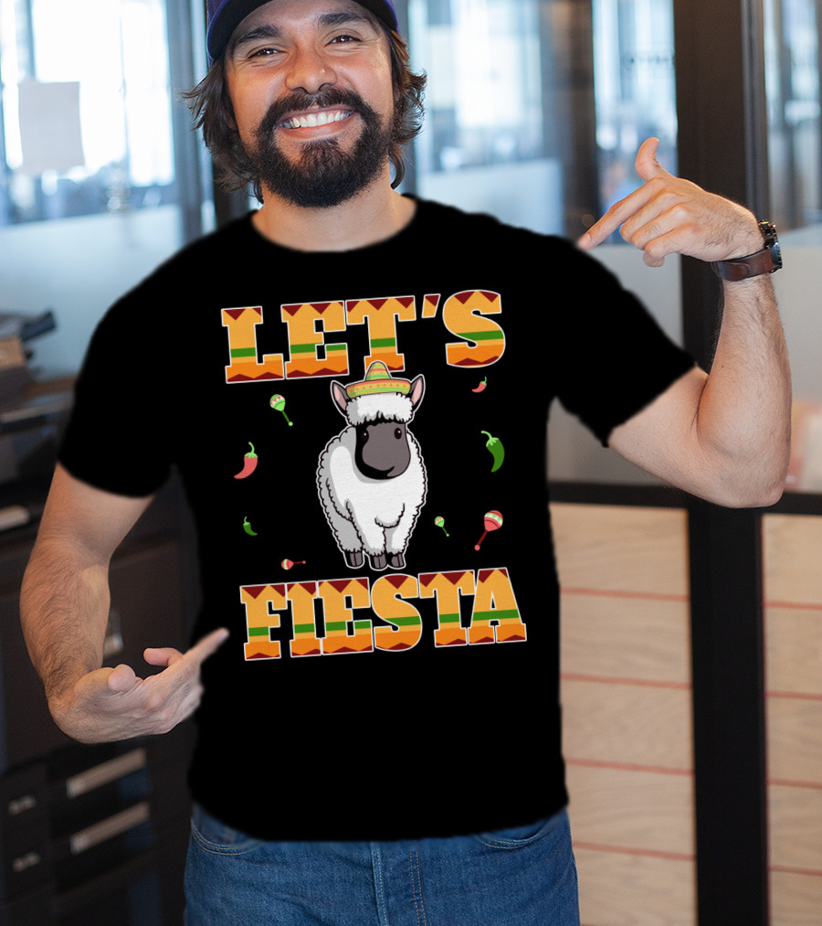 Let's Fiesta Sheep Cinco De Mayo Mexican T-Shirt