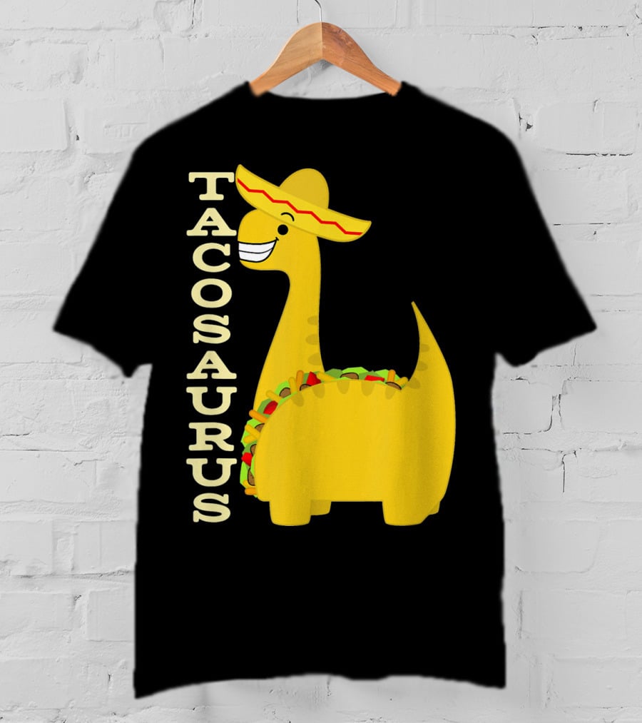 Cinco De Mayo Tacosaurus Dinosaur With Sombrero T-Shirt