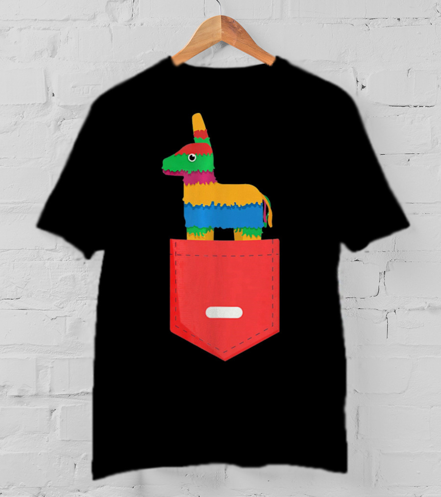Cinco De Mayo Mexican Pinata In Pocket T-Shirt