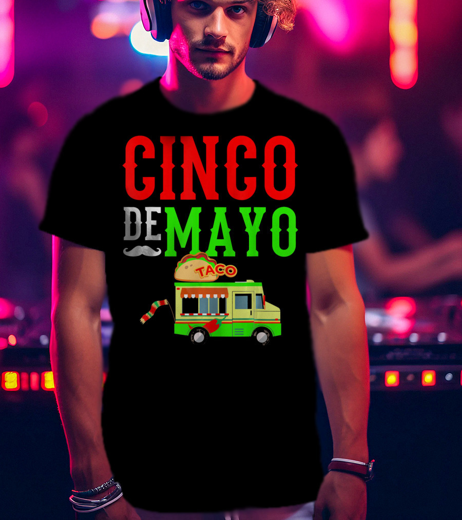 Cinco De Mayo Taco Bus Funny Mexico T-Shirt