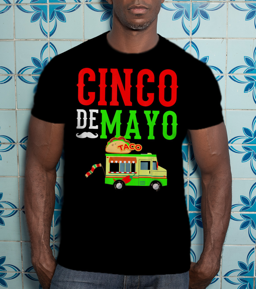 Cinco De Mayo Taco Bus Funny Mexico T-Shirt
