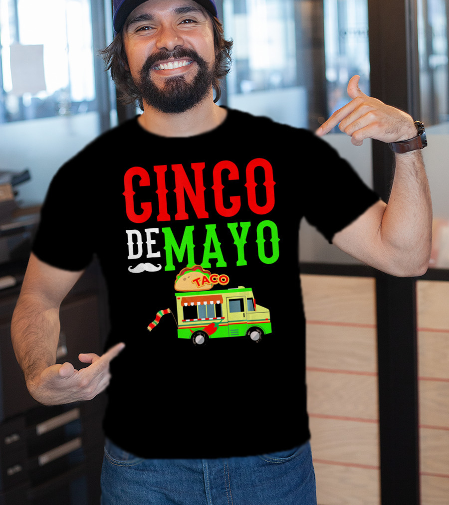 Cinco De Mayo Taco Bus Funny Mexico T-Shirt