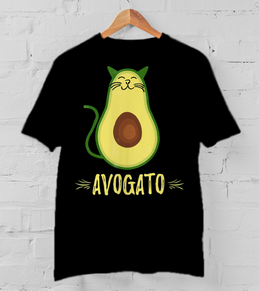 Avogato Avocado Cat Kitty Funny Meow T-Shirt