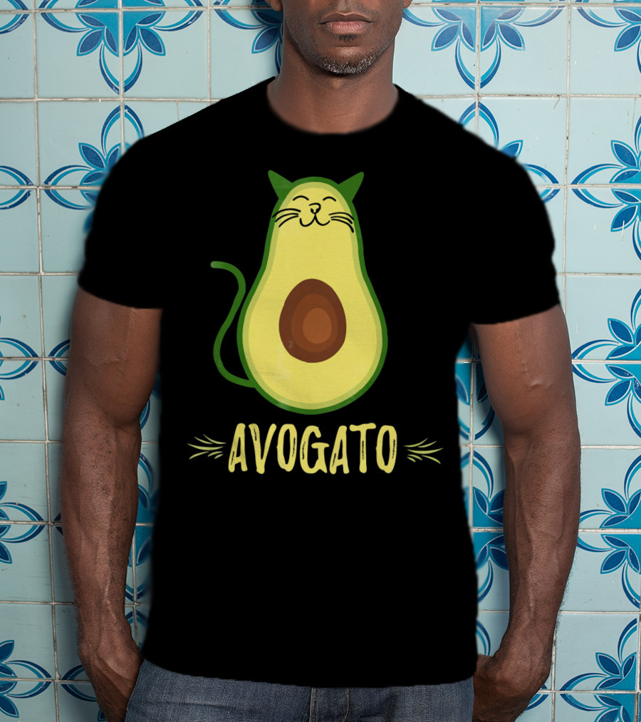 Avogato Avocado Cat Kitty Funny Meow T-Shirt