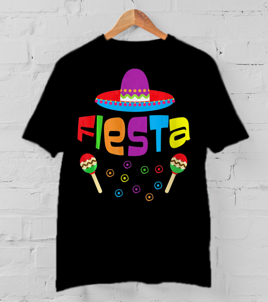 Fiesta Sombrero And Maracas T-Shirt