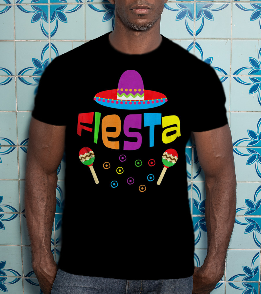 Fiesta Sombrero And Maracas T-Shirt