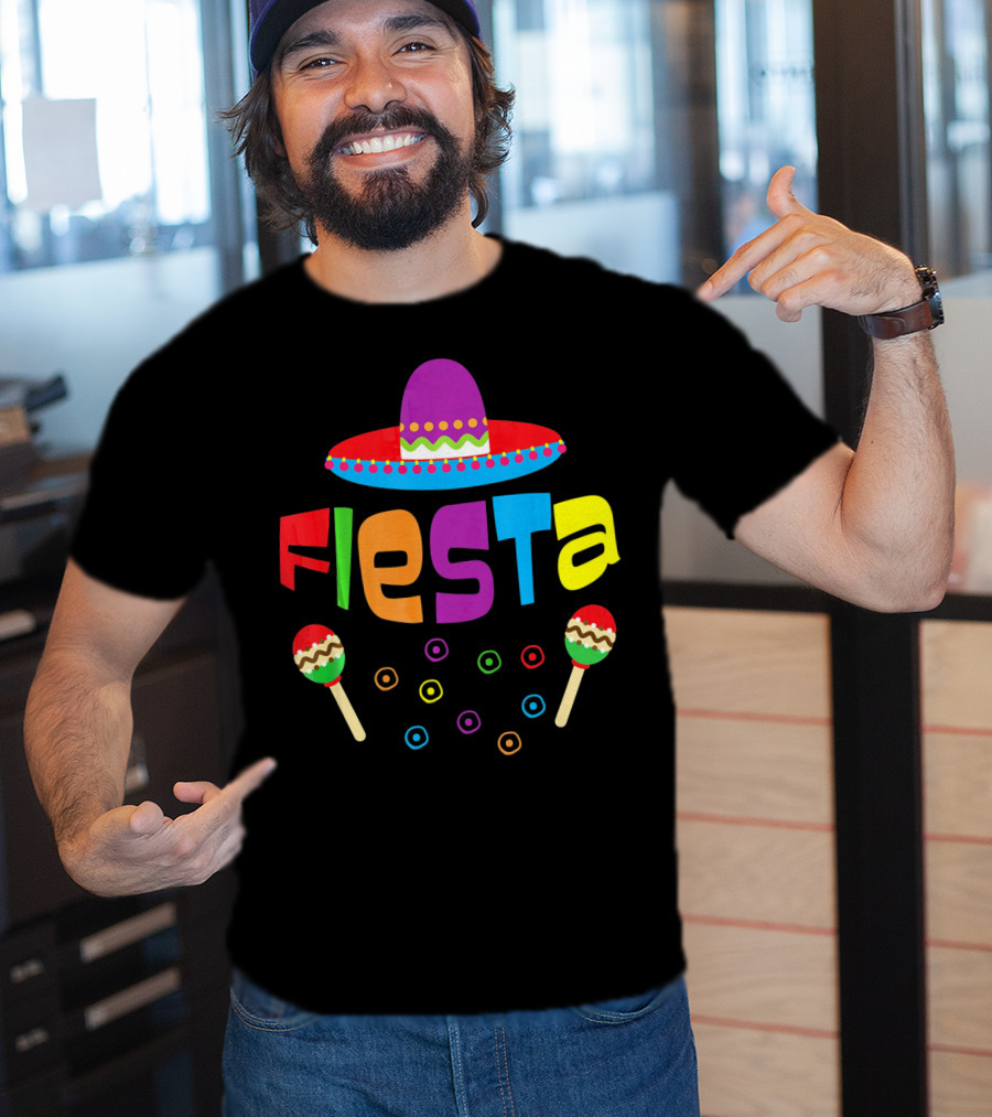 Fiesta Sombrero And Maracas T-Shirt